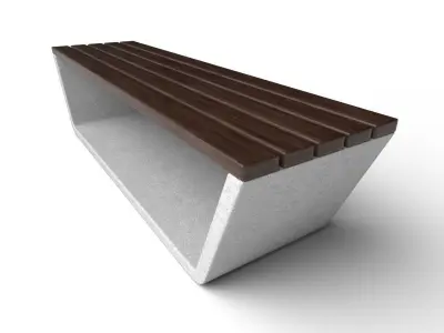 Bench  M03 Low-poly 3D model