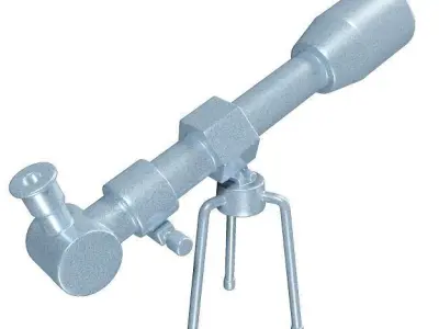 Fabulous Astronomical Telescope Low-poly 3D model