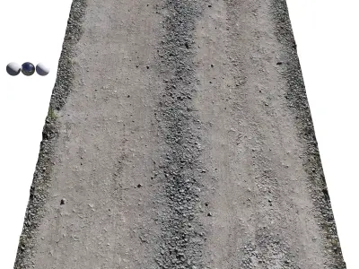 Ultra realistic Sandy Road Scan 3D model