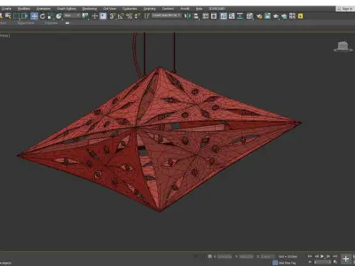  QUASAR TRIPLE MODULE CHANDELIER Low-poly 3D model