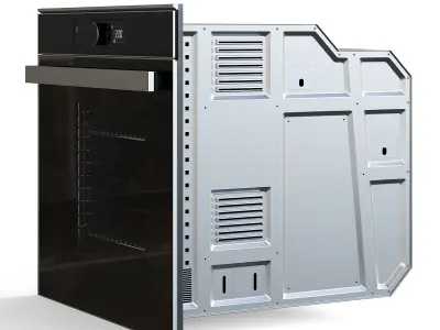 Oven 3D Model electric with glass door 3D model