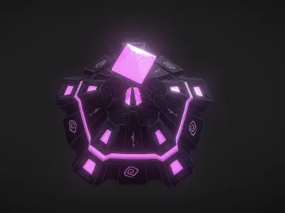 Mystical Ancient Crystal Low Poly PBR Low-poly 3D model