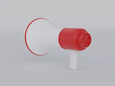 Megaphone Low-poly 3D model