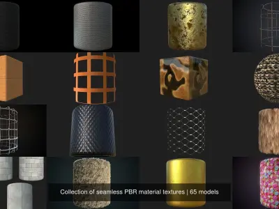 Collection of seamless PBR material textures Texture