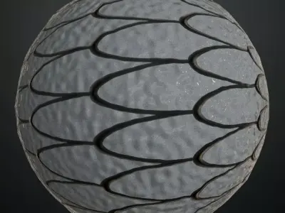 Fish Scale White Glass Pattern Transparent PBR Seamless Texture