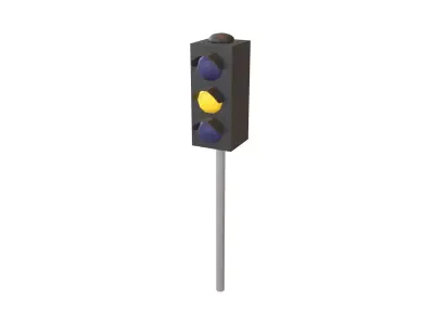 Traffic Light v1 006 Low-poly 3D model