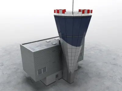 LKKV Control Tower Low-poly 3D model