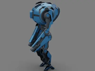 COMBAT Droid rigged - animated character 3D model