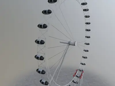 London Eye Low-poly 3D model