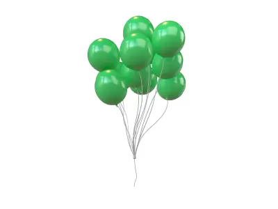 Bunch of Balloons v1 002 Low-poly 3D model