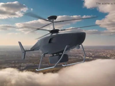  Stealth Recon Drone Gray Rigged for Cinema 4D 