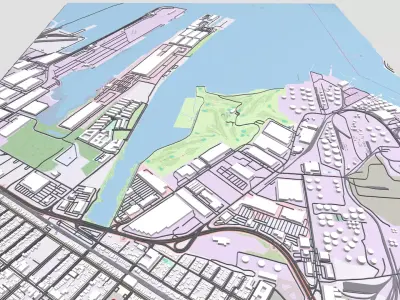 UPS Bayonne hub New Jersey USA 3D model