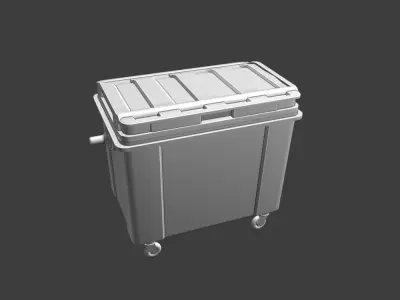 Dumpster trash can - trash can Low-poly 3D model