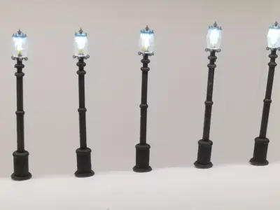 Old style street light for resin 3d-printing 3D print model