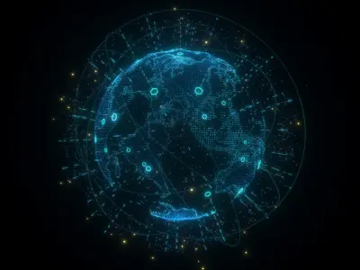  Animated Hologram Planet Earth For Cinema4d 3D model