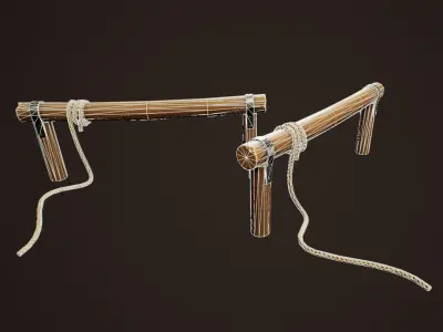 Stylized Western Hitching Hail Low-poly 3D model