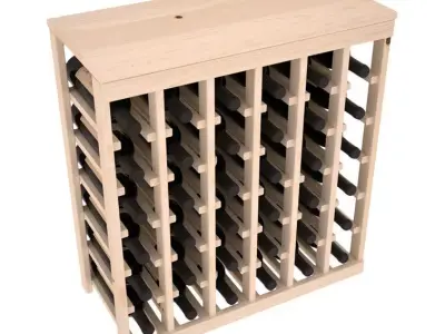 Karnes Wood Floor Wine Bottle Rack 3D model