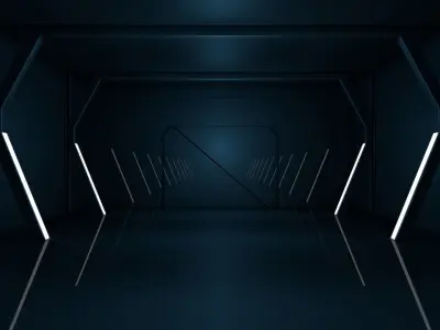 Sci Fi Corridor 3D model 45