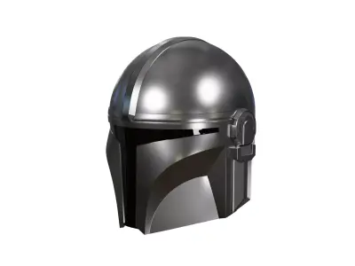 Star Wars Mandalorian Helmet Low-poly 3D model