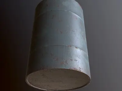 Metal Barrel - PBR Game Ready Low-poly 3D model