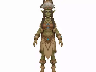 Mystical Tribal Goblin Shaman 3D Model World 3D model
