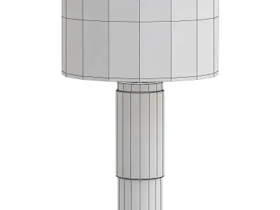 STOCKHOLM table lamp with gold base and shade 3D model