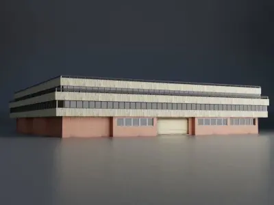 URBAN CITY BUILDING 14 Low-poly 3D model