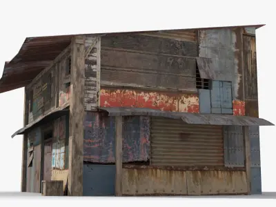 Slum x1 Low-poly 3D model