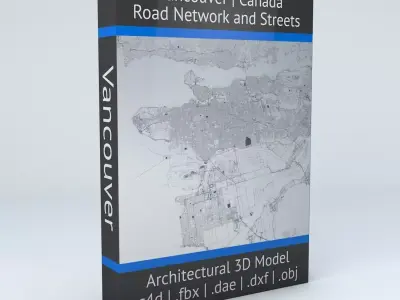 Vancouver Road Network and Streets 3D model