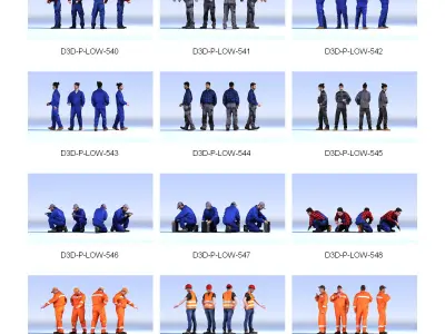 DOSCH 3D - LO-POLY PEOPLE VOL 6 3D model