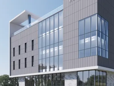 Hospital Low-poly 3D model