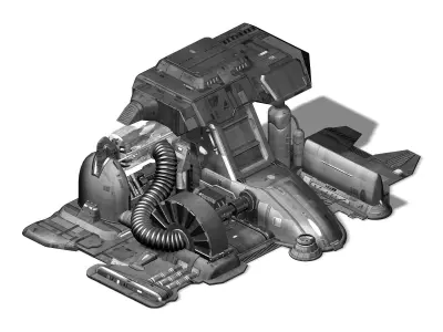 Machinery - Spacecraft - Functional Objects 03 3D model