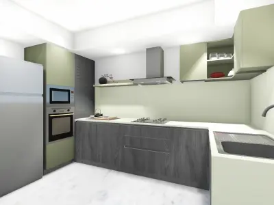 kitchen set design veta 3D model