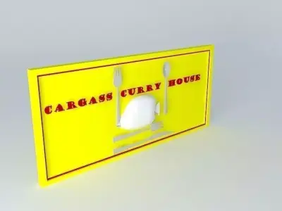  Curry House - Signboard Free 3D model