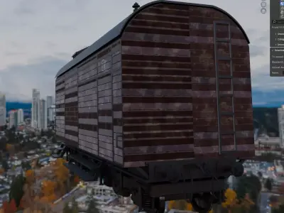 Auschwitz wagon ww2  3D model