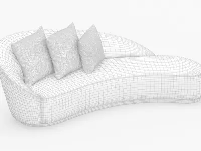 Majestic Chaise Longue Left 3D model