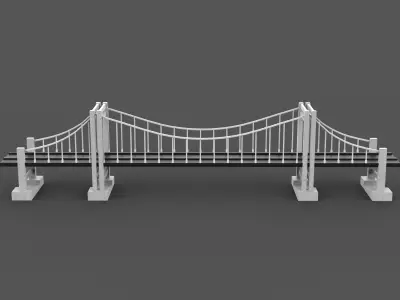 Suspension Bridge 03 3D model