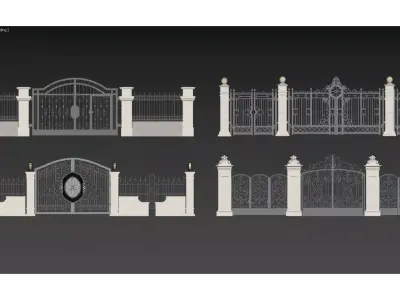 Wrought Iron Gate 3D model