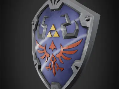 Zelda Tears of the Kingdom Link Hylian Shield for Cosplay 3D print model