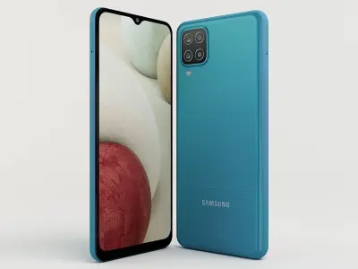 Samsung Galaxy A12 blue 3D model