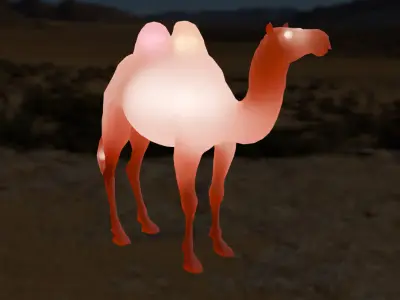 Indirect lighting for camel 3D model