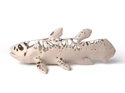 Coelacanth Dust Voronoi Low-poly 3D model