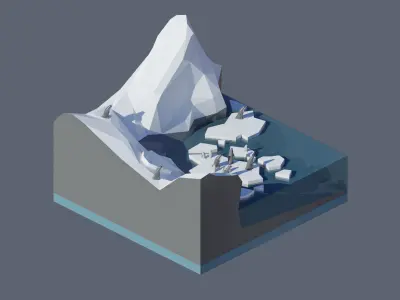 land 16A Low-poly 3D model
