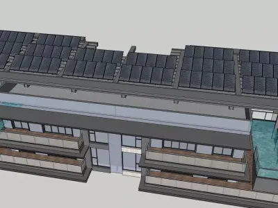 office building pent house 3d model  3D model