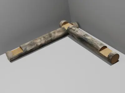 Well logs low poly Free low-poly 3D model