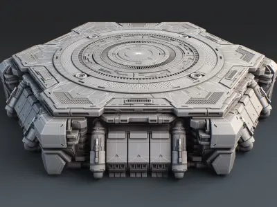 Sci-Fi Mecha Platform Kit Vol 01 3D model