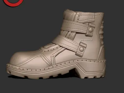 sci fi shoes v2 Highpoly zbrush 3D model
