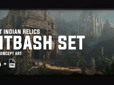 LOST INDIAN RELICS - Kitbash Set 3D model