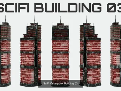 SciFi Buildings Assetpack - 10 buildings