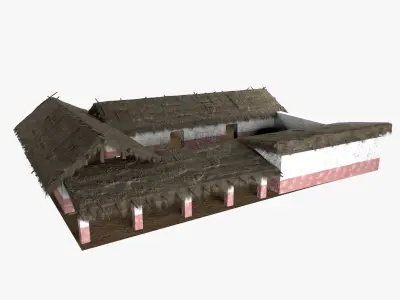 Mediavel house  Low-poly 3D model